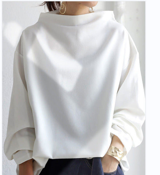 Damen oversized Pullover mit speziellem Kragen und lässigem Schnitt R&B