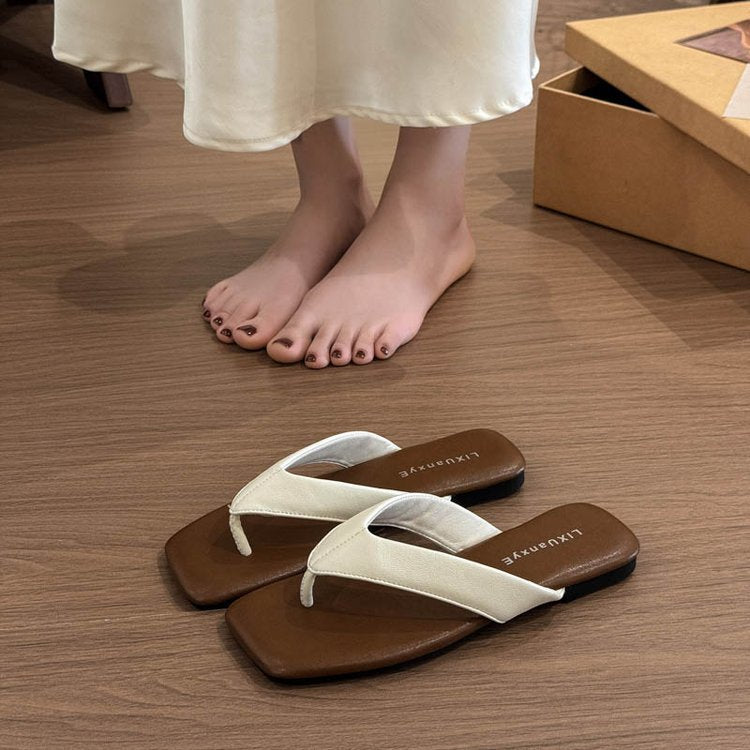 Damen elegante Zehentrenner-Sandalen mit gepolstertem Fußbett R&B