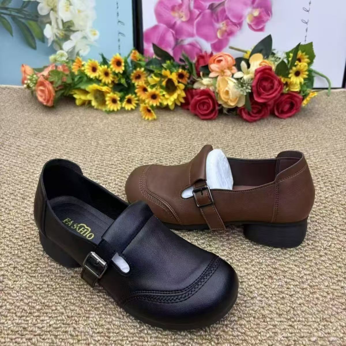 Damen Bequeme Clogs mit modischem Schnallen-Detail R&B