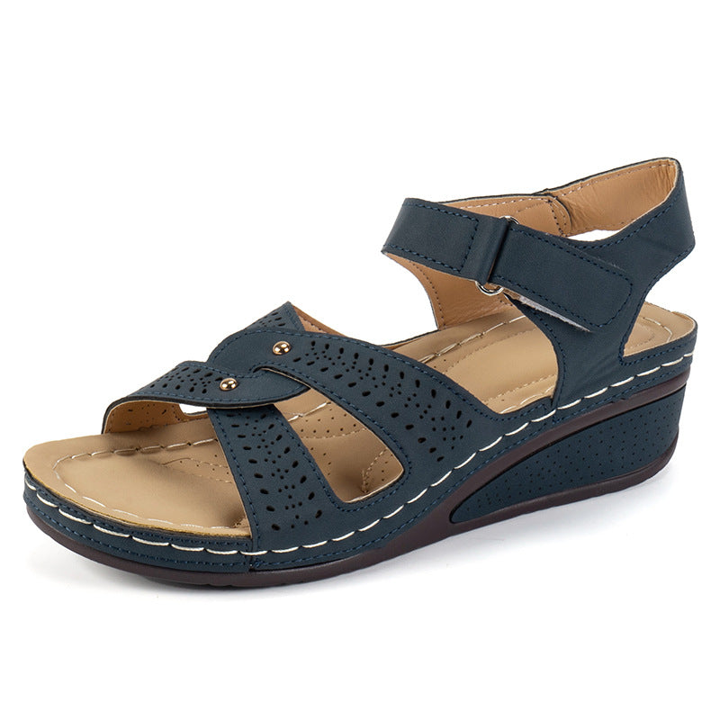 Damen Komfortable und modische Sandalen mit verstellbaren Klettverschlüssen und anatomischer Fußbettung R&B