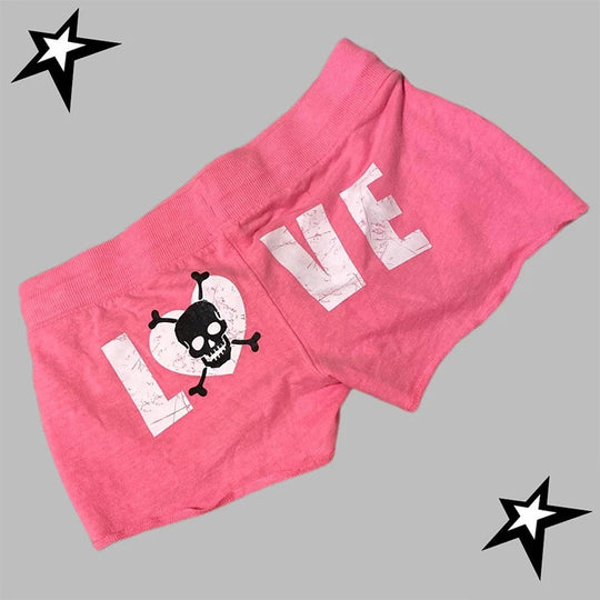 Damen Baumwoll-Boxershorts mit Totenkopf-Muster R&B