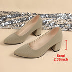 Damen Stilvolle Blockabsatz-Pumps R&B
