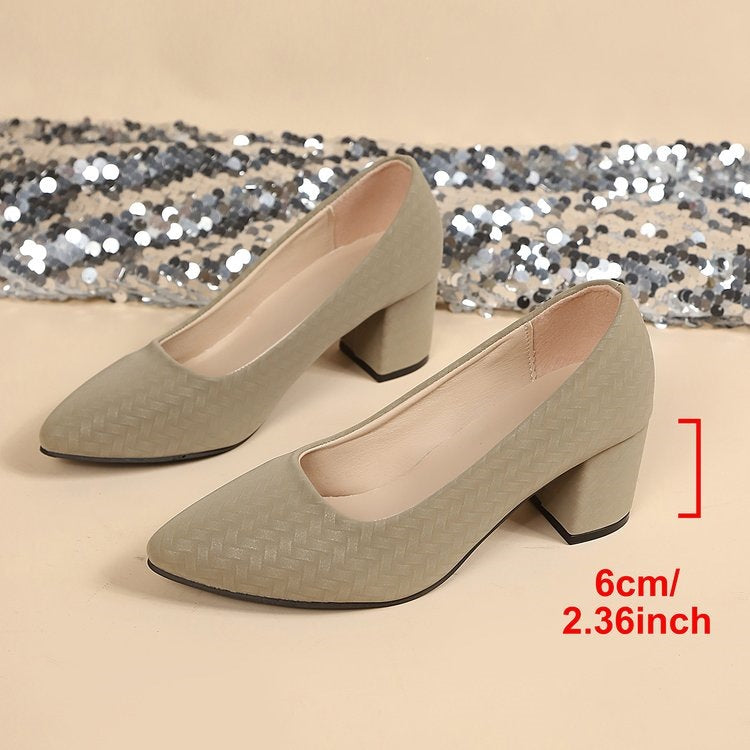 Damen Stilvolle Blockabsatz-Pumps R&B