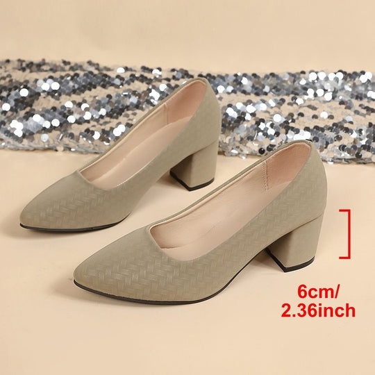 Damen Stilvolle Blockabsatz-Pumps R&B