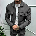 Herren lässige Overshirtjacke mit großen Brusttaschen und modernem Design R&B