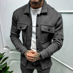 Herren lässige Overshirtjacke mit großen Brusttaschen und modernem Design R&B