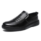 Herren Bequeme Slip-On Lederschuhe mit rutschfester Sohle R&B