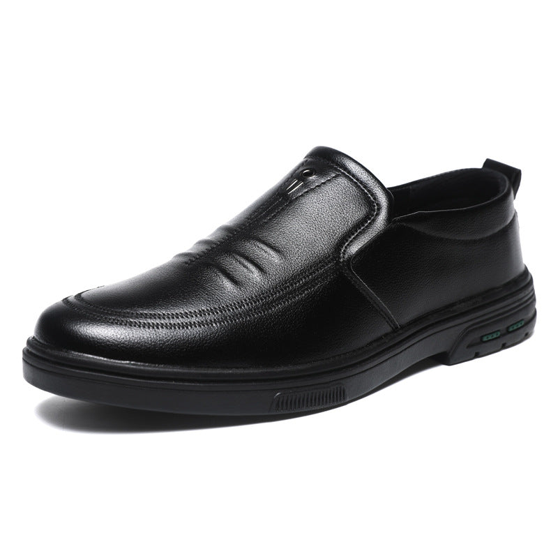 Herren Bequeme Slip-On Lederschuhe mit rutschfester Sohle R&B