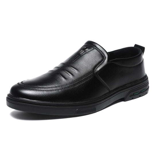 Herren Bequeme Slip-On Lederschuhe mit rutschfester Sohle R&B