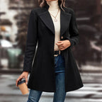 Damen Elegante Wool-Langjacke R&B