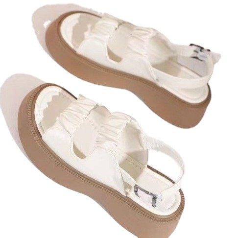 Damen trendige Sandalen mit elastischem Riemchen-Design und komfortabler Sohle R&B