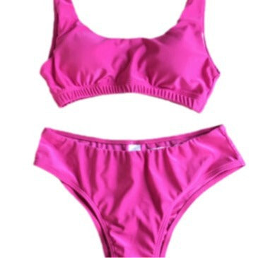 Damen Bikini-Set mit tiefem Hosenbund und breiten Trägern R&B