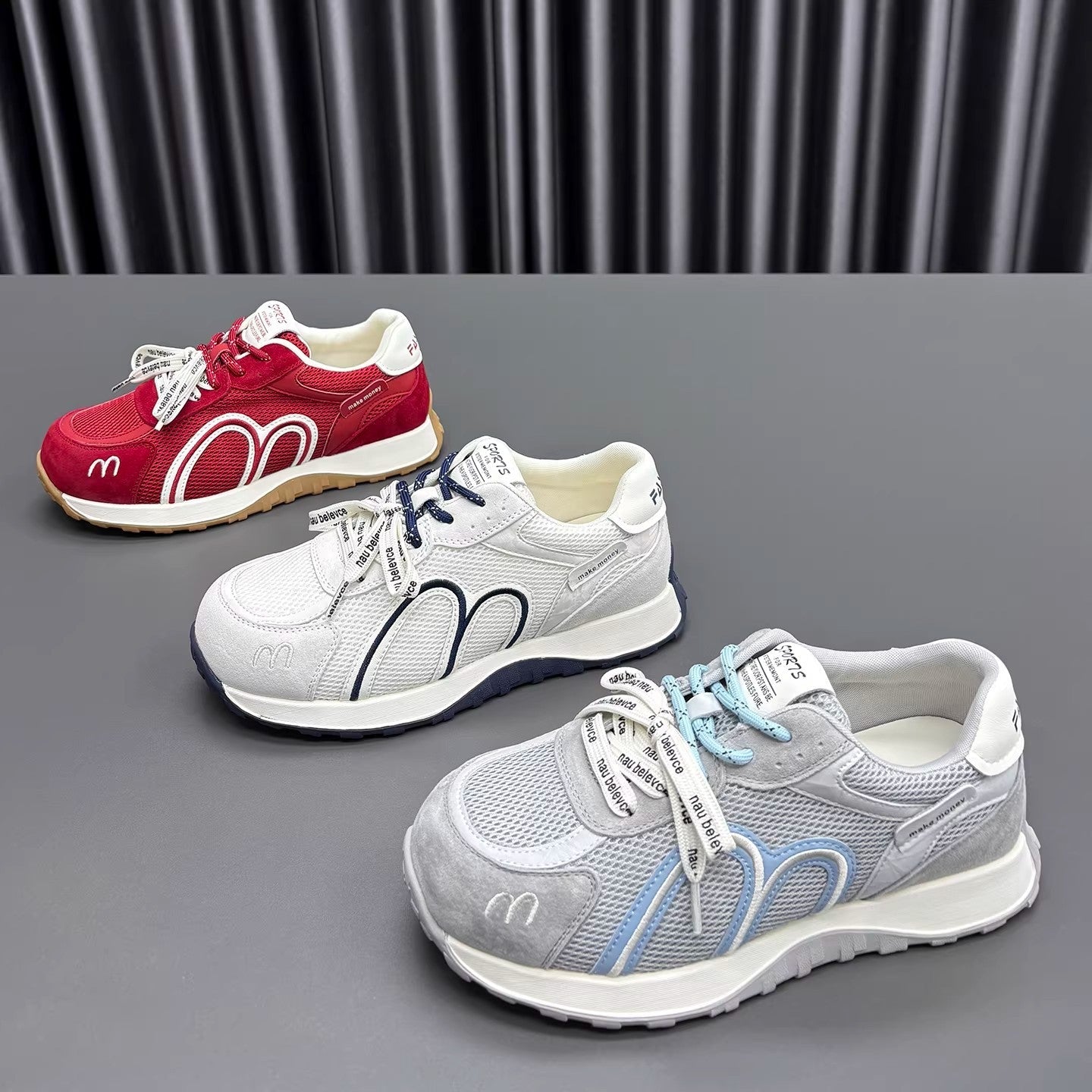 Damen Sportliche Sneakers mit atmungsaktivem Obermaterial und dämpfender Sohle R&B