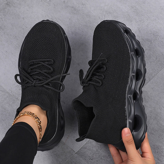 Damen Sportliche Knit Sneakers mit atmungsaktivem Obermaterial und flexibler Sohle R&B