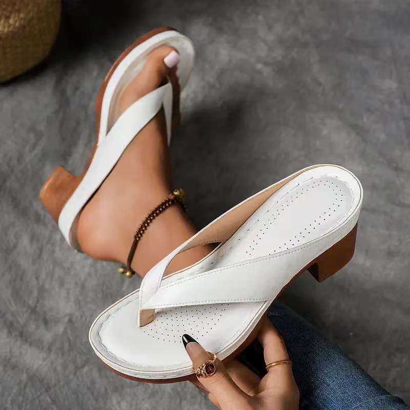 Damen Wedge-Pantoletten mit ergonomischer Fußbettung und elegantem Riemendesign R&B