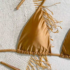 Damen Triangel-Bikini mit verstellbaren Trägersystem und raffinierten Rüschendetails R&B
