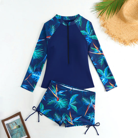 Damen Sportlicher Langarm-Surfuanzug R&B