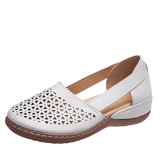 Damen luftige Clogs mit eleganter Perforation und komfortablem Fußbett R&B