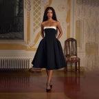 Damen Elegantes Midi-Ballkleid mit schwingendem Rock