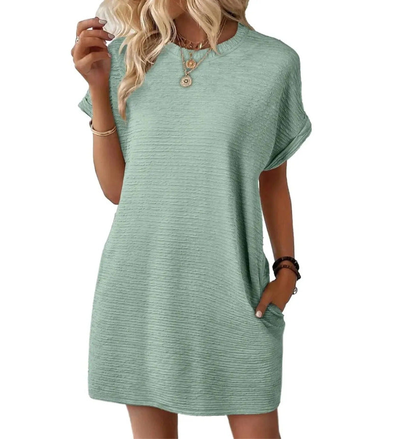 Damen Casual-Kleid mit lässigem Schnitt und praktischen Taschen R&B