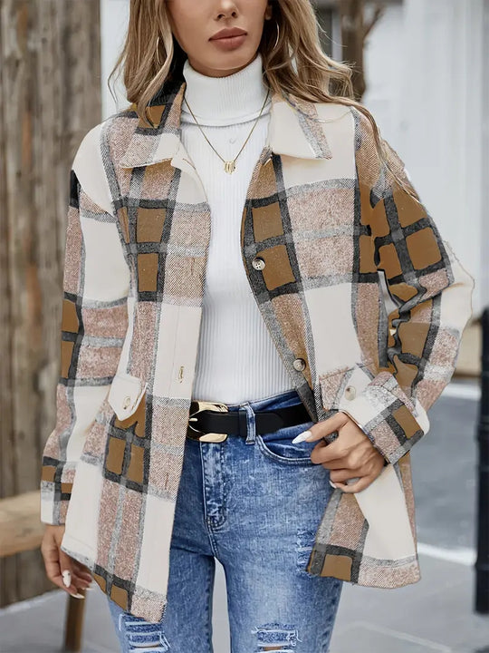 Damen Karierte Overshirt R&B