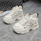 Damen Sportliche Chunky Sneaker mit atmungsaktiver Netzstruktur und dämpfender Sohle