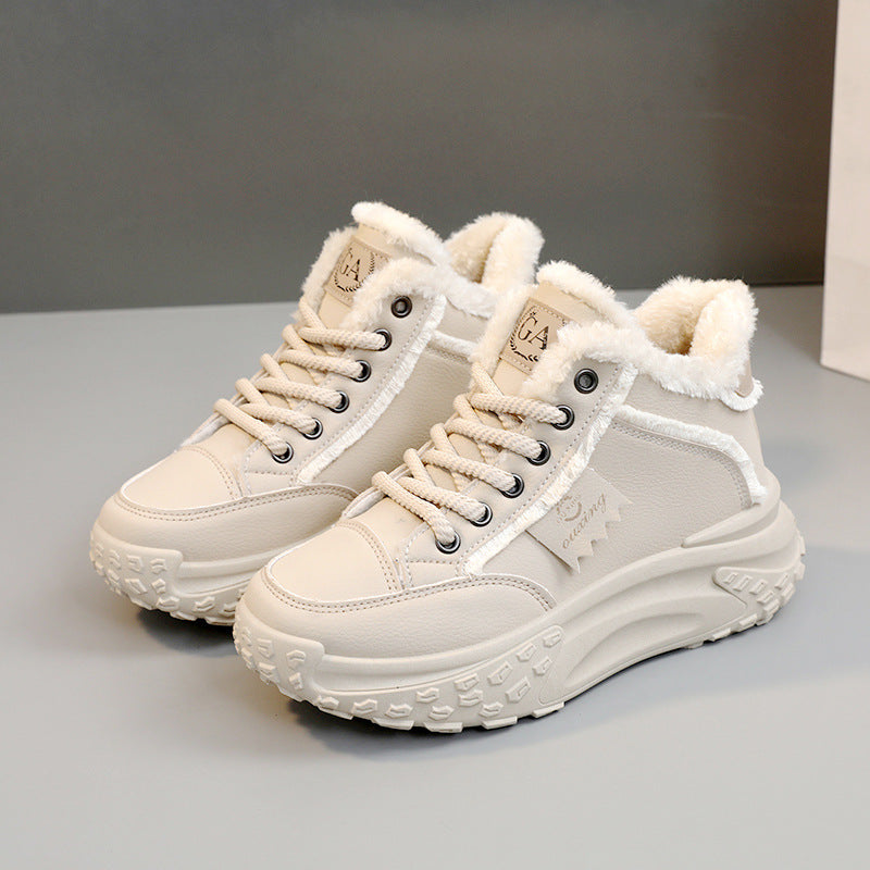 Damen High-Top Winter Sneakers mit flauschigem Innenfutter und rutschfester Sohle R&B