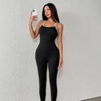 Damen elegante bodenlange Jumpsuit EB