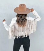 R&B | Damen Fransen Wildlederjacke