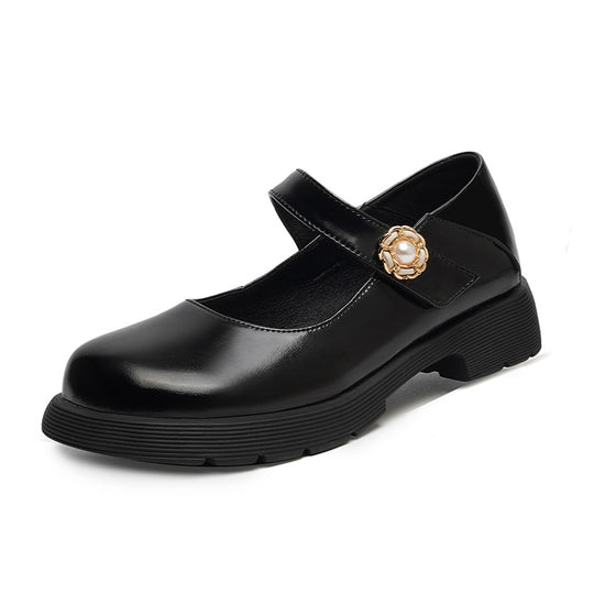 Damen elegante Mary Jane Ballerinas mit Schmuckdetail und rutschfester Sohle R&B