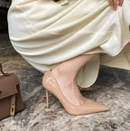 Damen Elegante Stiletto-Pumps mit schmaler Silhouette und glänzender Oberfläche R&B