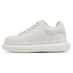 Damen Komfortable Leder Sneakers mit dicker Sohle R&B