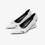 Damen elegante Slingback-Ballerinas mit raffinierter Schleifenapplikation und komfortablem Fußbett R&B