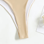 Damen Triangel-Bikini mit raffiniertem Bindegürtel
