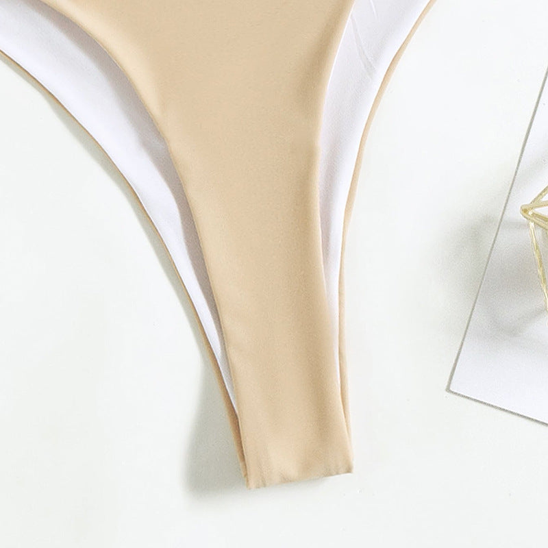 Damen Triangel-Bikini mit raffiniertem Bindegürtel
