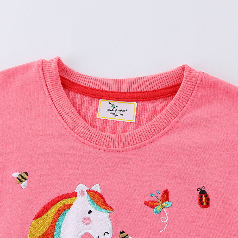 Mädchen Sweatshirt mit verspieltem Einhorn-Design R&B