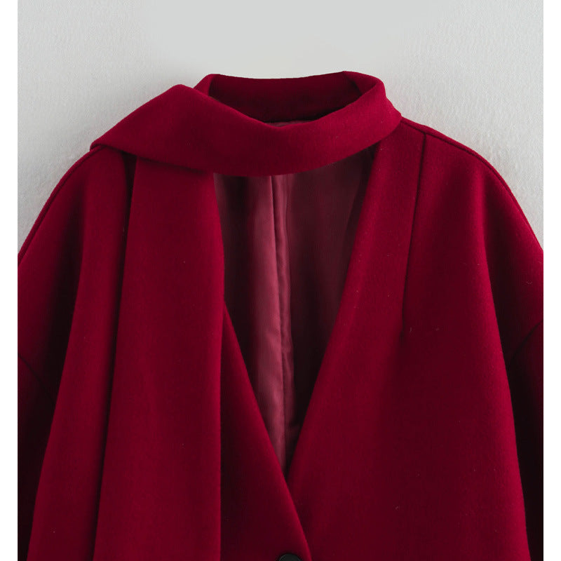 Damen Übergangsjacke mit innovativem asymmetrischem Design und stilvollem Kragen R&B
