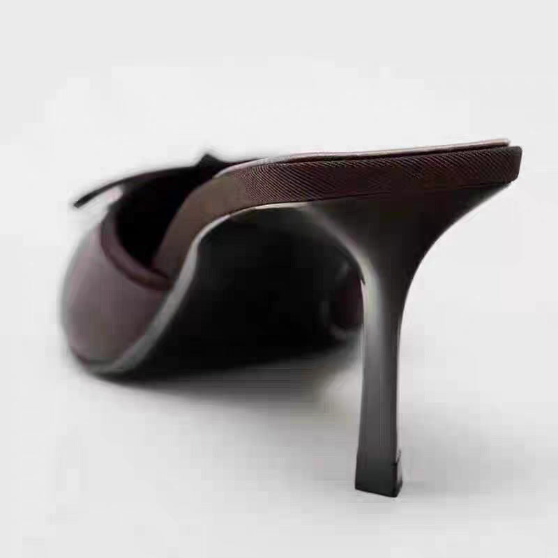 Damen elegant spitze Mules mit Schleifenverzierung R&B