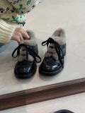 Damen gefütterte Schnürschuhe mit weichem Innenfutter und robustem Profil