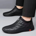 Damen Komfortable und stilvolle Slip-On Lederschuhe R&B