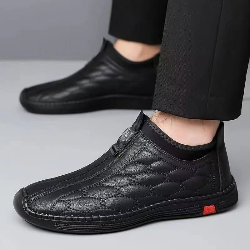 Damen Komfortable und stilvolle Slip-On Lederschuhe R&B