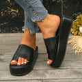 Damen moderne Plattform-Pantoletten mit offenem Zehenbereich und stylischem Design R&B