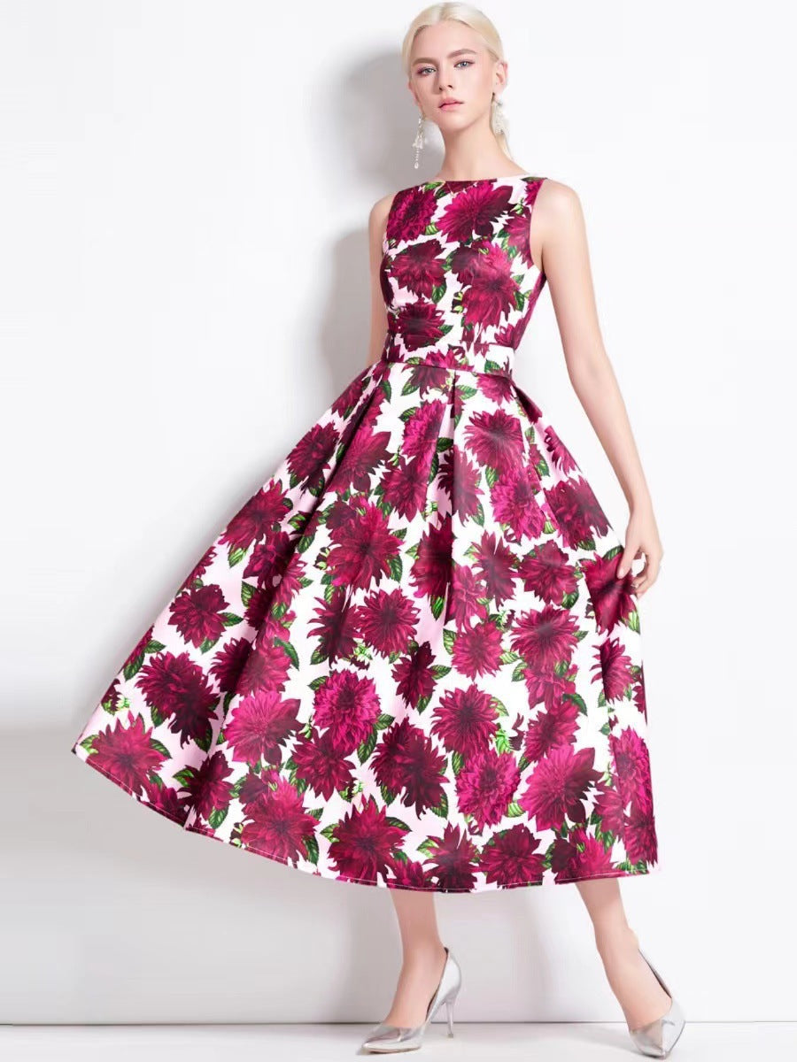 Damen Maxikleid mit floralen Applikationen und tailliertem Schnitt R&B