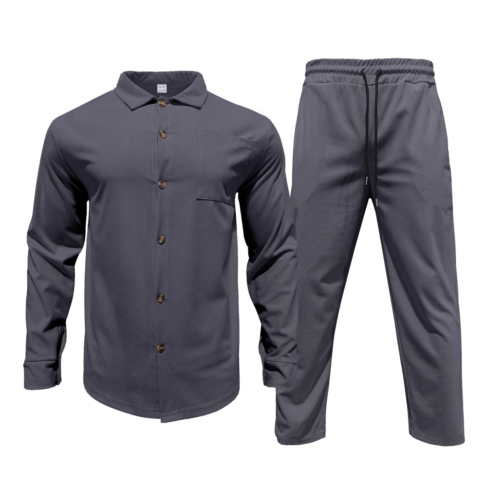 Herren lässiges Hemd und Freizeithose Set R&B