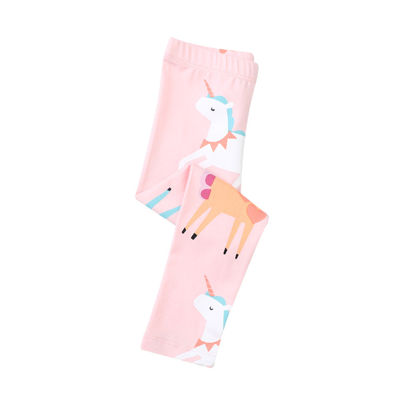 Mädchen Leggings mit bunten Einhorn-Designs R&B