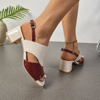 Damen Elegante Sling-Pumps mit modischem Krokodil-Leder-Design und bequemer Fußbettung R&B