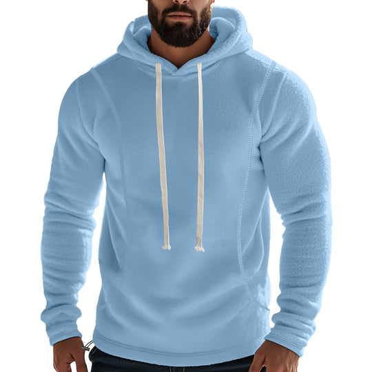 Herren Hochwertiger Fleece-Hoodie mit praktischer Kängurutasche und stylischem Design R&B