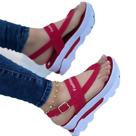 Damen Riemchen-Sandalen mit gepolsterter Sohle und verstellbarem Riemen R&B