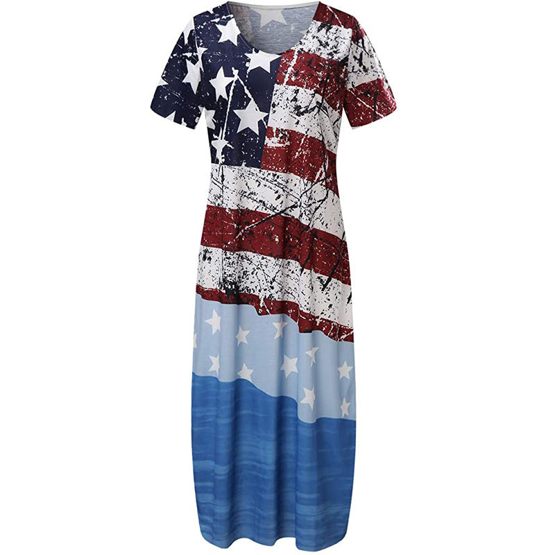 Damen Grafik Maxikleid R&B
