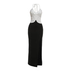 Damen Elegantes Maxikleid mit tiefem V-Ausschnitt und raffinierten Cut-Out-Details R&B